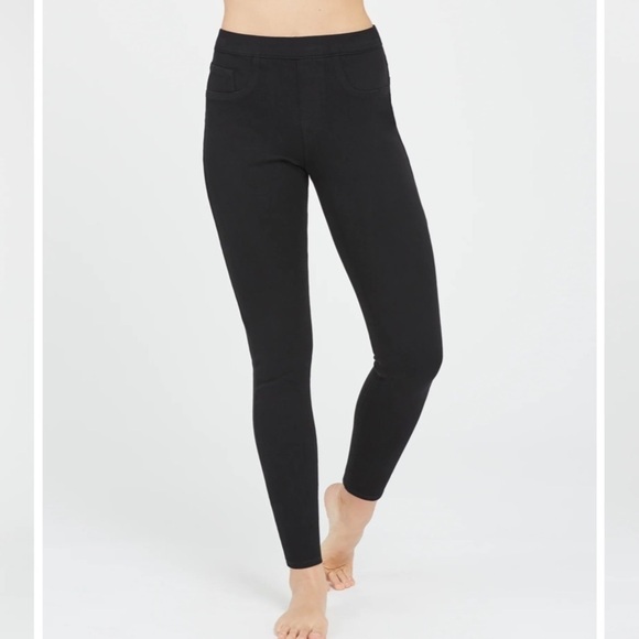 SPANX Jean-ish® Ankle Leggings Black Shapewear Pants Size Medium - Picture 7 of 10